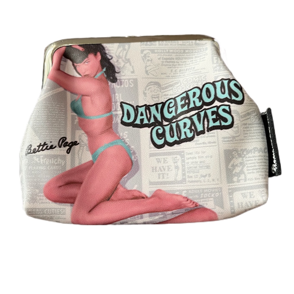 RetroAGoGo Coin Purse Bettie Page Dangerous Curves Brand New